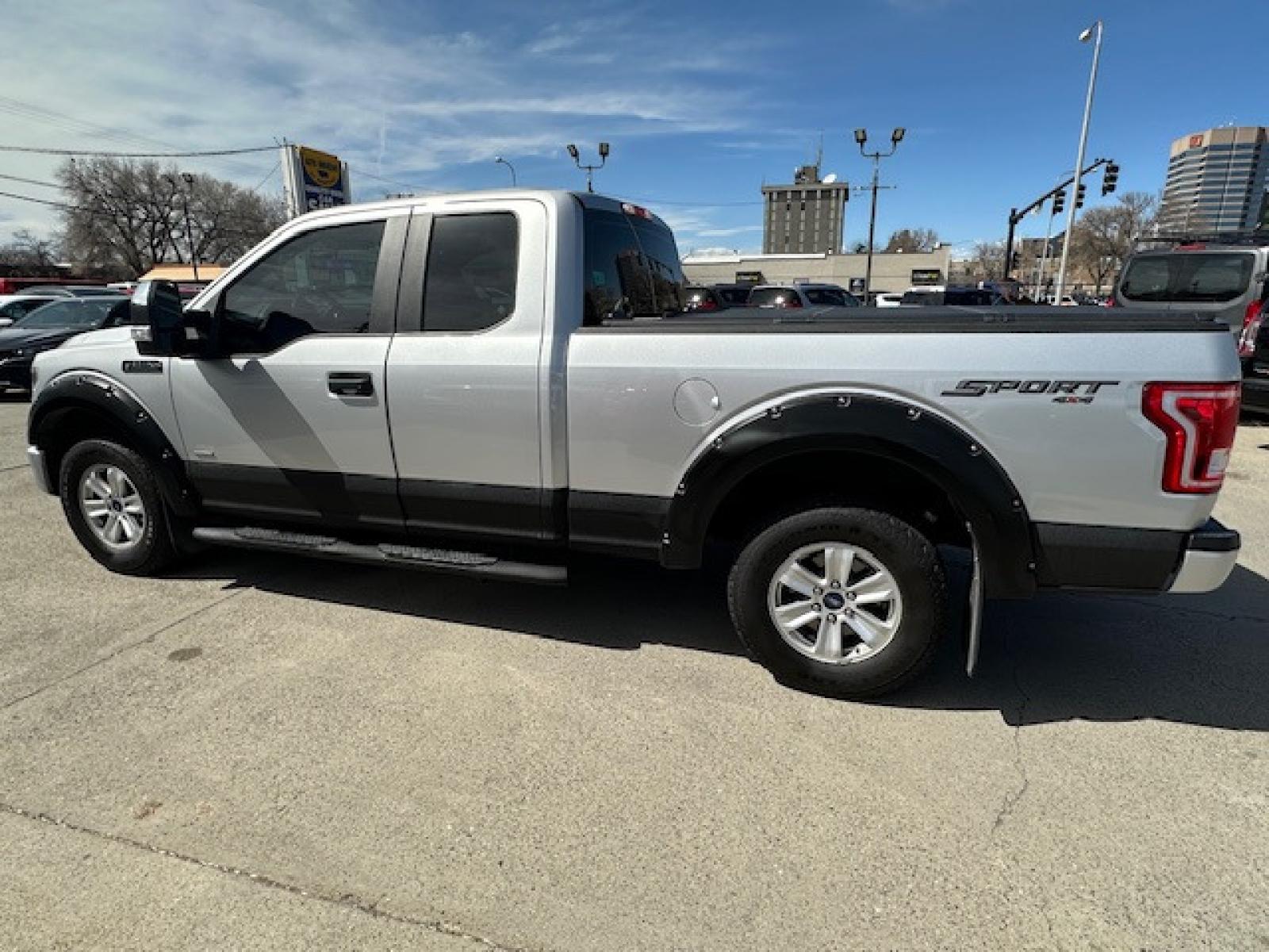 2017 SILVER /Gray Ford F-150 XL Plus (1FTEX1EP7HK) with an 2.7 EcoBoost engine, Automatic transmission, located at 3200 1st Avenue North, Billings, MT, 59101, (406) 245-9055, 45.779270, -108.510742 - Super Sharp and Low Mileage Local Trade-In! Power Windows, Power Door Locks, Tilt Steering, Cruise Control, Sport Exterior Trim Enhancement Package, Wheels, Tow, Tonneau Cover, Automatic Transmission, Air Conditioning, Fold Down Front Seat Center Console, Remote Start and Only 58,800 Miles. CarFax - Photo #8